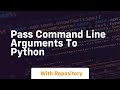 pass command line arguments to python