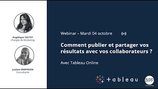 WEBINAIRE TABLEAU : Diffusez vos données