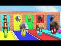 Cow Elephant Lion Gorilla Tiger Hippo Guess The Right Door ESCAPE ROOM CHALLENGE Game