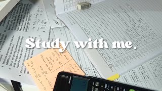 study with me vlog : doing assignment! | eng sub