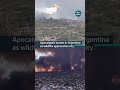 Wildfire causes mass evacuation in Argentina #itvnews #news