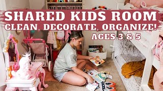 KIDS ROOM CLEAN AND DECORATE FOR BOY AND GIRL SHARED ROOM | MarieLove