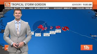 Tropical Storm Gordon forms in the eastern Atlantic