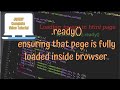 jQuery Tutorials #1 - using jquery ready() method to ensure page is completely loaded in browser