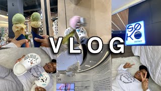 vlog: explaining my crocs, cleaning, running errands, trying new restaurants, gym + many more.