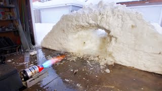Using RC Jet Engine to Clear Some Snow