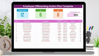 Employee Offboarding Action Plan Checklist Template in Excel