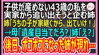 【感動する話】子供が産めない43歳独身の私を家から追い出そうとする姉夫婦「うちの子がこの家継ぐんんだから、出てってよｗ」→実家の母「遺産目当てかい？」姉「え？」【いい話・朗読・泣ける話】