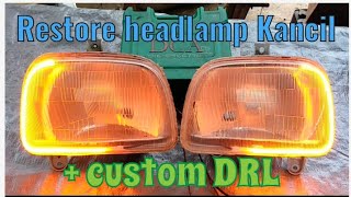 Perodua kancil | headlamp restoration + custom DRL.