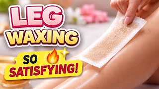 Smooth legs in seconds ✨No pain, just glow | Leg waxing = clean, soft & flawless skin