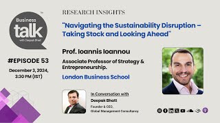 Taking Stock of Sustainability Disruption: Prof. Ioannis Ioannou’s Groundbreaking Research