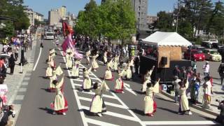 2017能登よさこい祭り二日目Rey華繚乱さん県道パレード演舞（ブレ注意）