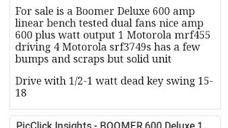 BOOMER DELUXE 600. (1×4) ONLY DOES 400 WATTS.😲💩 C-SCRIPT.👍👌✌January 14, 2022