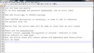 Login using Struts2 without database