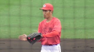 ポスト菊池は俺だ！判断よく素早い送球で刺す矢野雅哉！カープvsファイターズ オープン戦 2024年2月25日