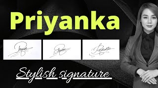 Priyanka name signature style | P name signature style