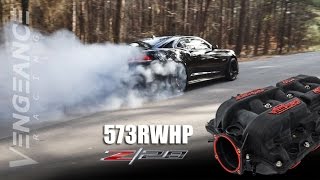 573rwhp  2015 Z28 with MSD Atomic AirForce Intake Manifold \u0026 MAST Heads