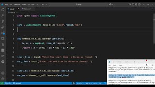 Python 3 FFMPEG Script to Cut & Trim MP3 Audio File in Terminal Using pydub Library