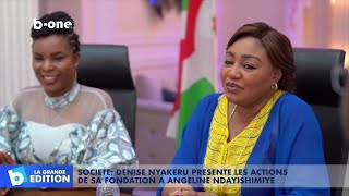 Société: Denise Nyakeru présente les actions de sa Fondation à Angeline Ndayishimiye