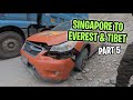 Rockslide Destroyed Our Car - Drive from Singapore to Everest & Tibet (Part V)