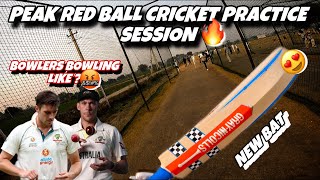 Peak RED BALL cricket practice session🔥||Fast bowlers are bowling like Pat Cummins \u0026 Scot bolland😤