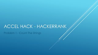 Count The Strings | HackerRank