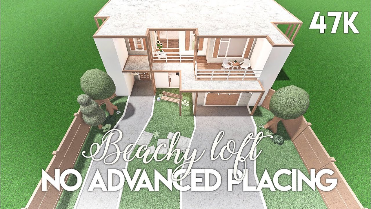 Beachy Loft No Advanced Placing | Bloxburg Build - YouTube