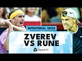 Alexander Zverev vs Holger Rune Court-Level Highlights | Montreal 2024