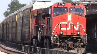 6 clips of Ontario GO, CN, and CP trains!