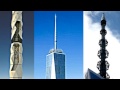 Two faces of One World Trade Center, and its originally chamfered base