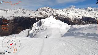 [4K] Skiing Evolène, Mt Rouge, Espace Dent-Blanche, Val d'Hérens, Valais Switzerland, GoPro HERO9