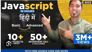 JavaScript Complete Tutorial in Hindi 🚀 Free Notes + Codes