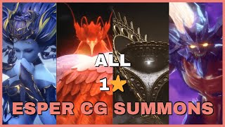 All 20 Esper 1⭐ CG Summoning Animations | Final Fantasy Brave Exvius