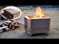 Secondary Burn Smokless Foldable Camp Fire Pit - New Wood Stove Testing #1