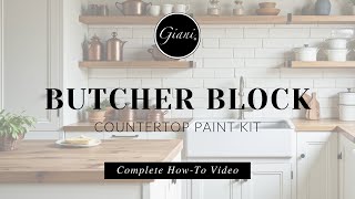 Giani® Butcher Block Countertop Paint Kit With Epoxy Resin Topcoat Tutorial