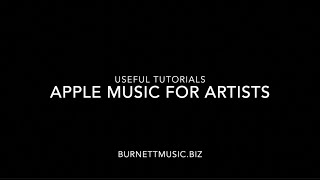 Useful Tutorials: Apple Music For Artists