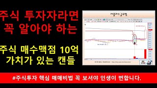 주식 투자자라면 꼭 알아야하는 10억짜리 매수맥점 지금이 기회입니다. #주식투자#영웅문#매수맥점@주식차트@정보달인2030 #주식차트