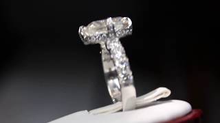 12x10mm (6.50 Carat) Cushion Cut Diamond Hidden Halo Ring