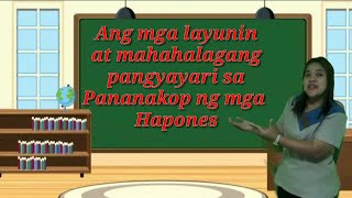 MGA LAYUNIN AT MAHAHALAGANG PANGYAYARI  SA PANANAKOP NG MGA HAPONES II ARALIN 3 II DEATH MARCH I AP6