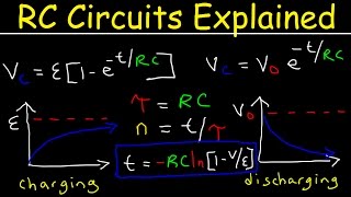 RC Circuits Physics Problems, Time Constant Explained, Capacitor Charging and Discharging