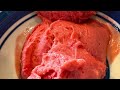 strawberry sorbet made with ninja creami in lavonne’s kitchen