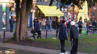 Winchmore Hill Green, North London. The local intelligentsia breaking social distancing, Sunday.