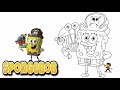 How to Draw Pirate SpongeBob & Pirate Gary #spongebob #drawing #howtodraw 