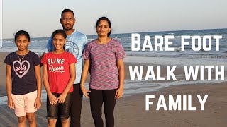 Barefoot Walk With Family/At Beach/Healthy life/Stay safe Stay happy/priyaram