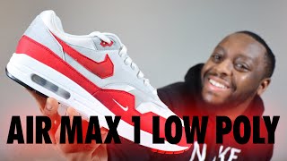 Nike .SWOOSH Air Max 1 Low Poly 👾 University Red On Foot Review QuickSchopes 778 Schopes HQ5882 100