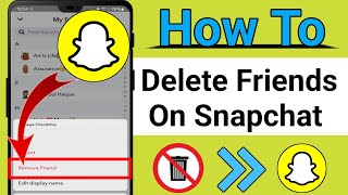 How to Delete Friends On Snapchat ( New Update ) ||