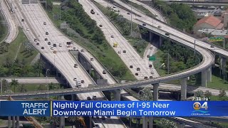 Traffic Alert: I-95 Closures, 826 Express Lane Tolls Starting Monday