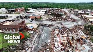 Oklahoma tornadoes: Drone video shows destruction, debris left in multiple cities