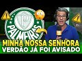 💥😱 SURPREENDEU A TORCIDA! EXPLODIU NO PALESTRA! NINGUÉM ESPERAVA! ÚLTIMAS NOTÍCIAS DO PALMEIRAS