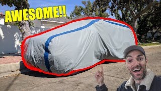 TESTING THE BEST CAR COVER ON AMAZON BY DUCK COVERS!